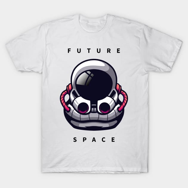 Future space astronaut design T-Shirt by Wudel Mbois